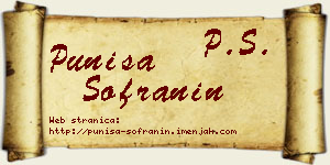 Puniša Sofranin vizit kartica
